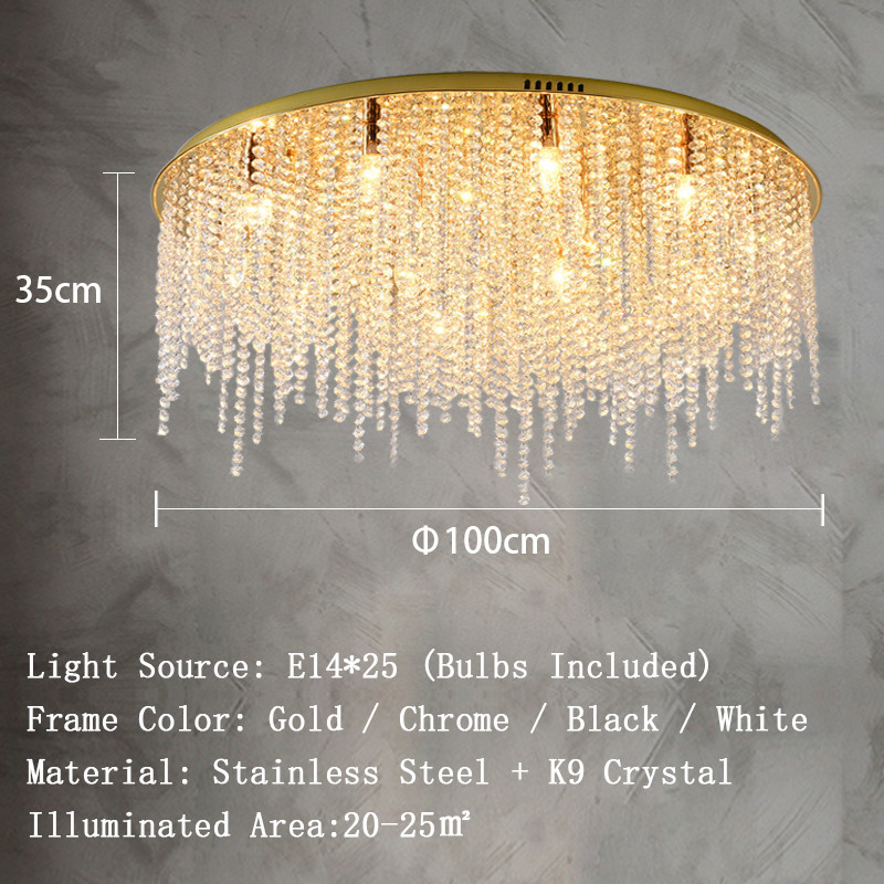 Crystal Chain Ceiling Lights New Lampara Techo for Home Decor guzhen lighting(WH-CA-107)