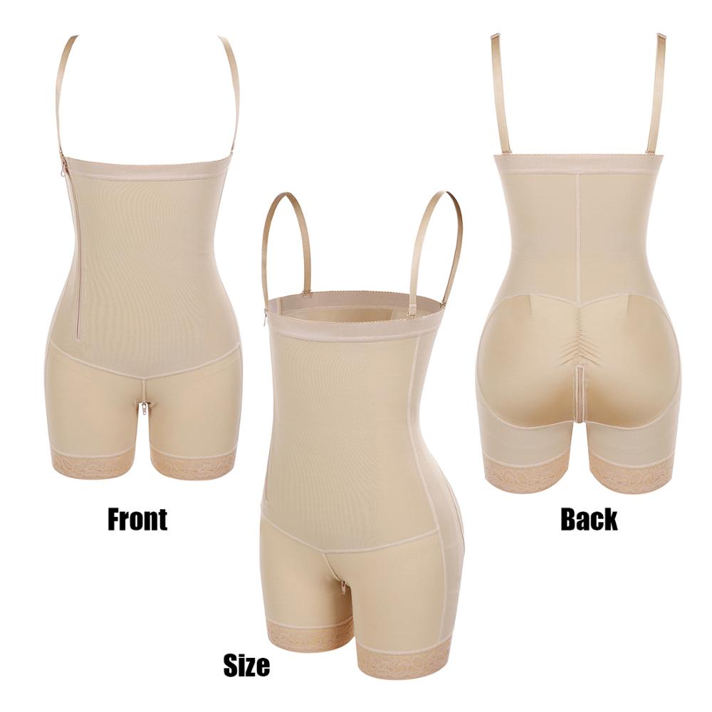 5XL HEXIN Colombian Fajas Women Tummy Control Panties Strap Body Shaper With Side Zipper