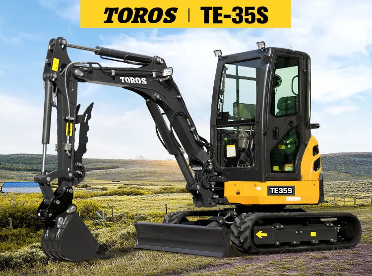 Toros 3.5 Ton Mini Excavator With Kubota Engine Micro Digger Mult Functions bagger