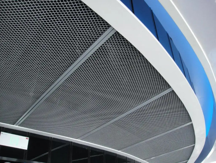 Ceiling Aluminum Mesh Panels 1.5mm Suspended Expanded Metal Mesh Fence
