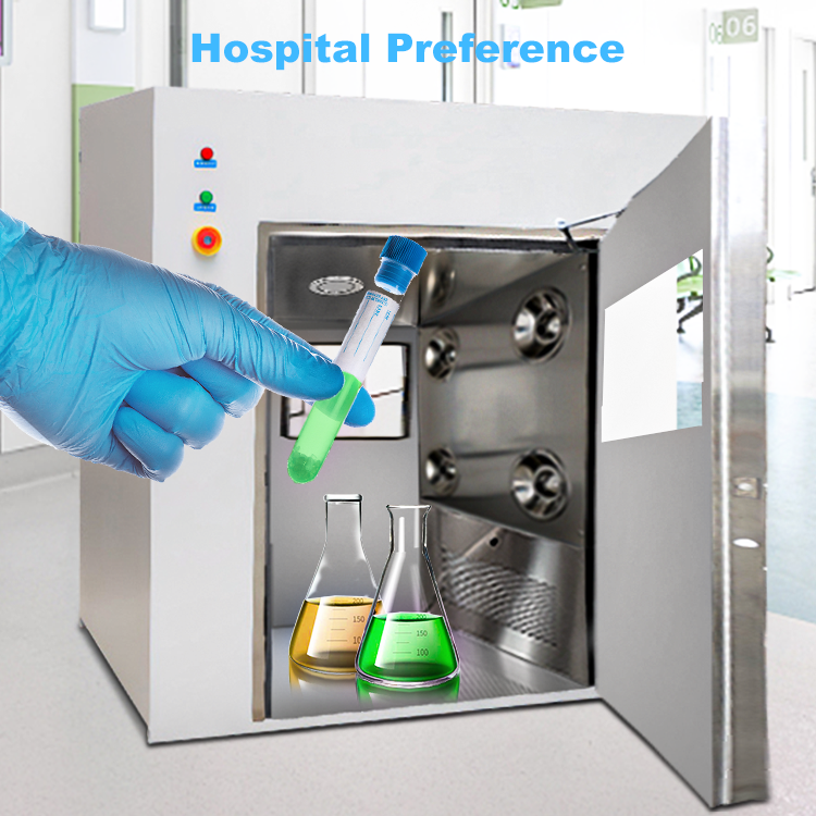 Stainless Steel Clean Room Pass Box UV Pass Through Box For Dust Free Room