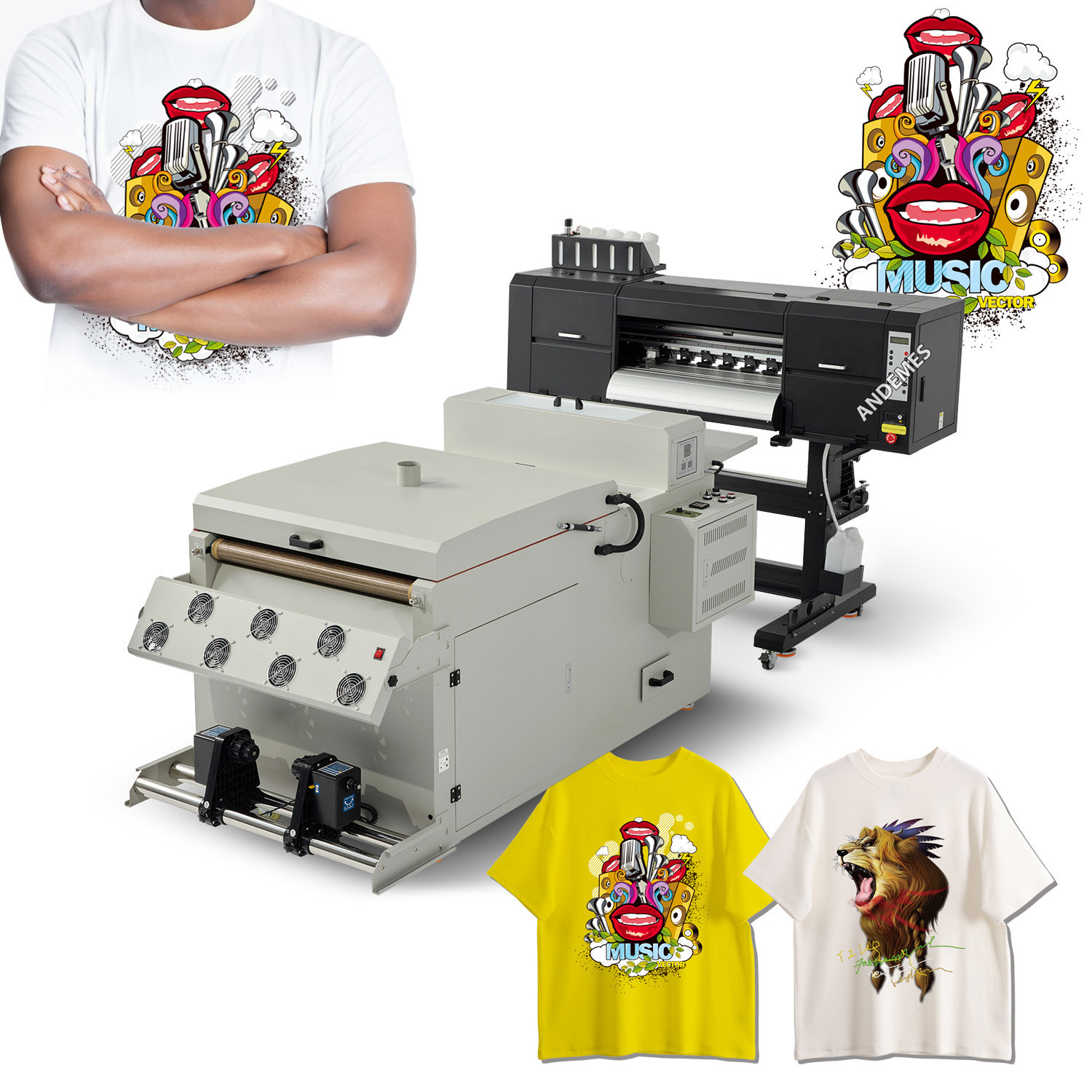 A1 DTF Printer 4 Heads Machine With High Speed Printing And Automatic Operation
