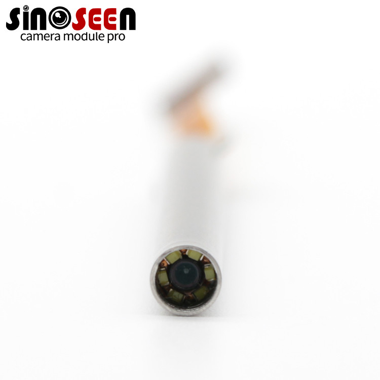 Waterproof Steel Tube 0.3MP DVP Camera Module Endoscope With 6 LEDs