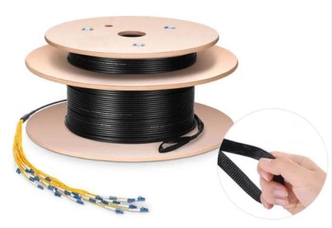 24FO Pre Terminated Multi Fiber Cables OFNP LSZH LC-LC With Pulling Socket