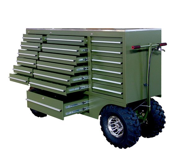 19 Drawers Stainless Steel Top Tool Trolley Cabinet for Iron Car Repair Garage Workshop
