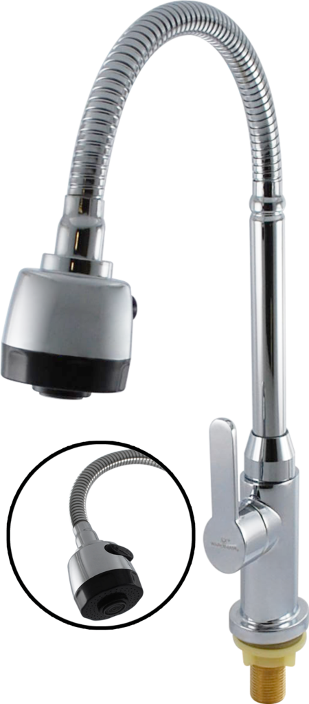 Modern Hot Cold Water Tap With Traditional Design Polished Zinc Single Handle Faucet