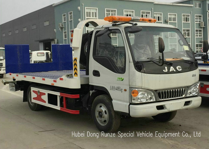 JAC Tilt Deck Flat Bed Recovery Truck , Rollback Light Duty Wrecker