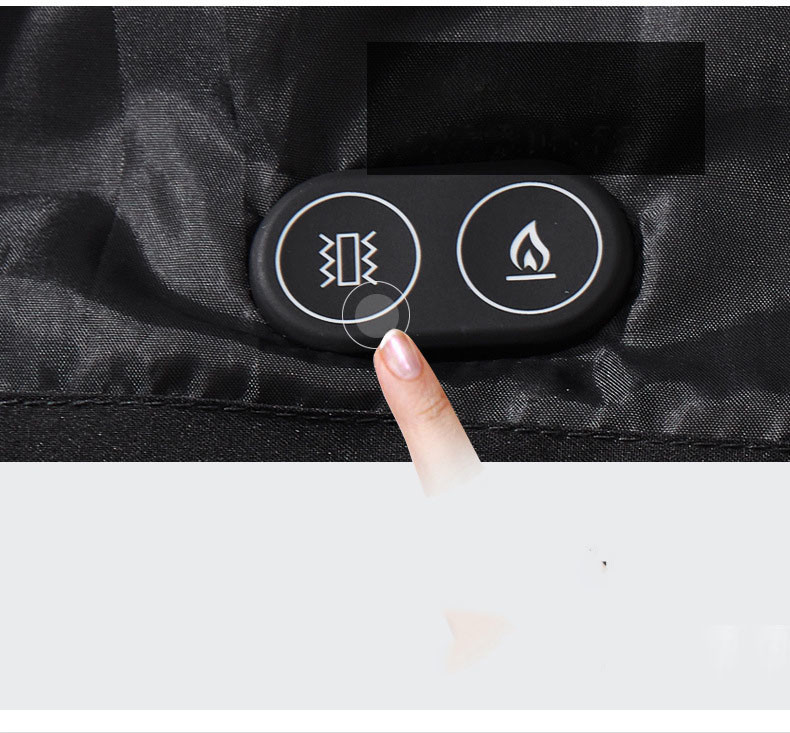 Down Hoodie Electric Heating Jacket Washable Usb Charging Long Puffer Coat
