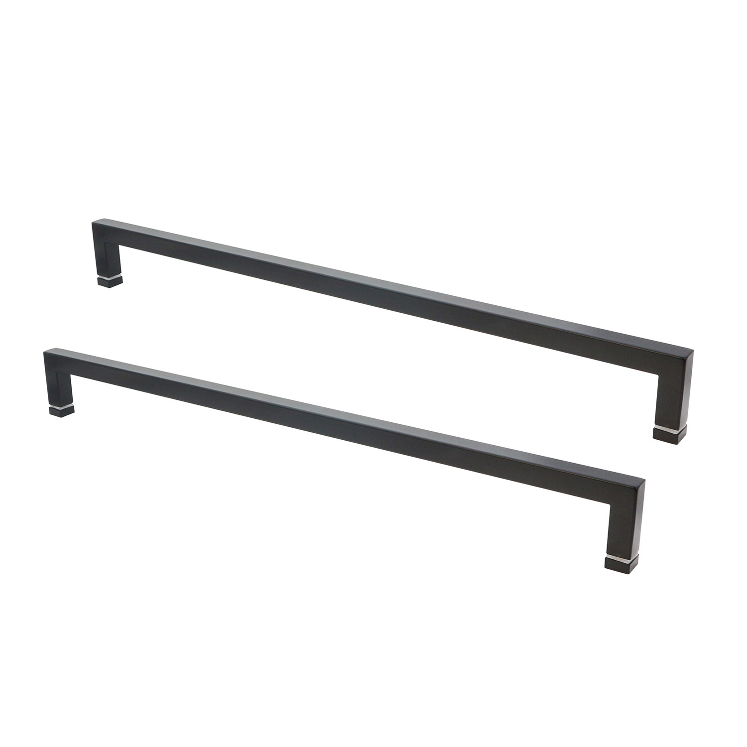 200*200*19*1.0mm Long Black Finish Hotel Glass Sliding Door Single Sided Shower Handle