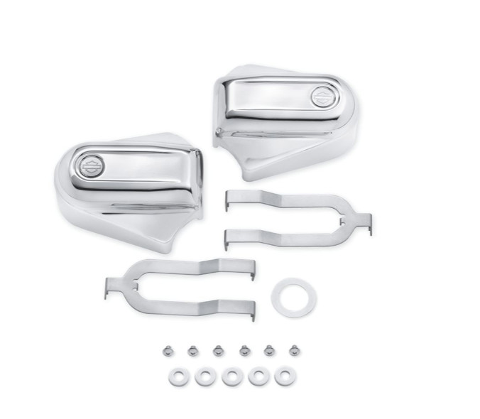Chrome Swingarm Axle Covers Custom CNC Machining Bar / Shield Rear Type Durable