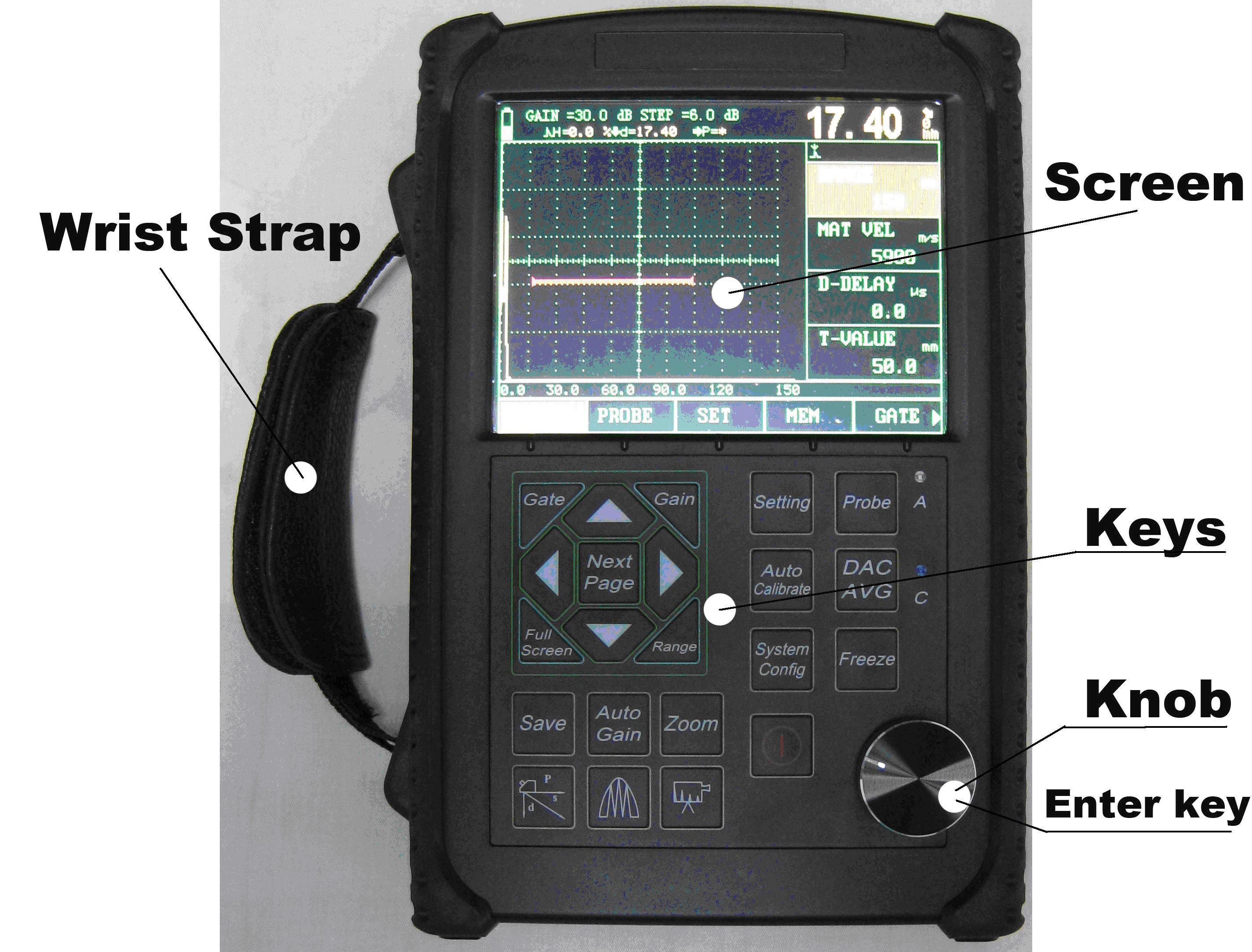 USB Memory Knob Portable Ultrasonic Flaw Detector in physics FD310 mini total 1kg with battery