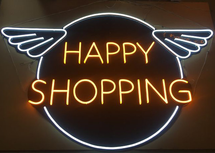 EU Plug White Hugger Neon Led Signs Silica Gel For Teacher