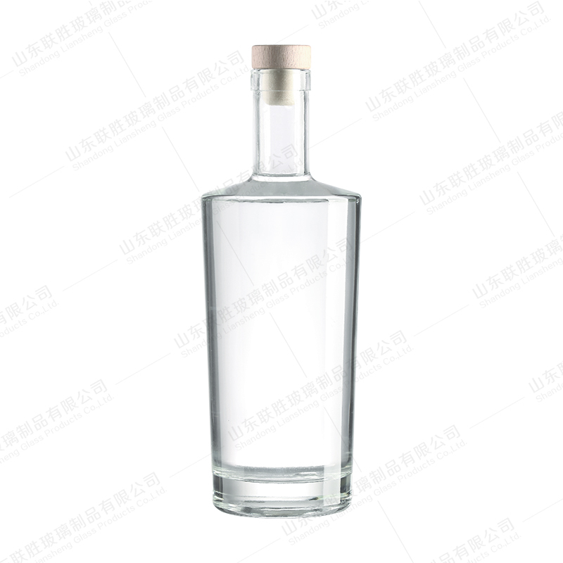 500ml Absinthe Round Glass Bottle with Long Neck Spirit Glass Bottle in Customized Color