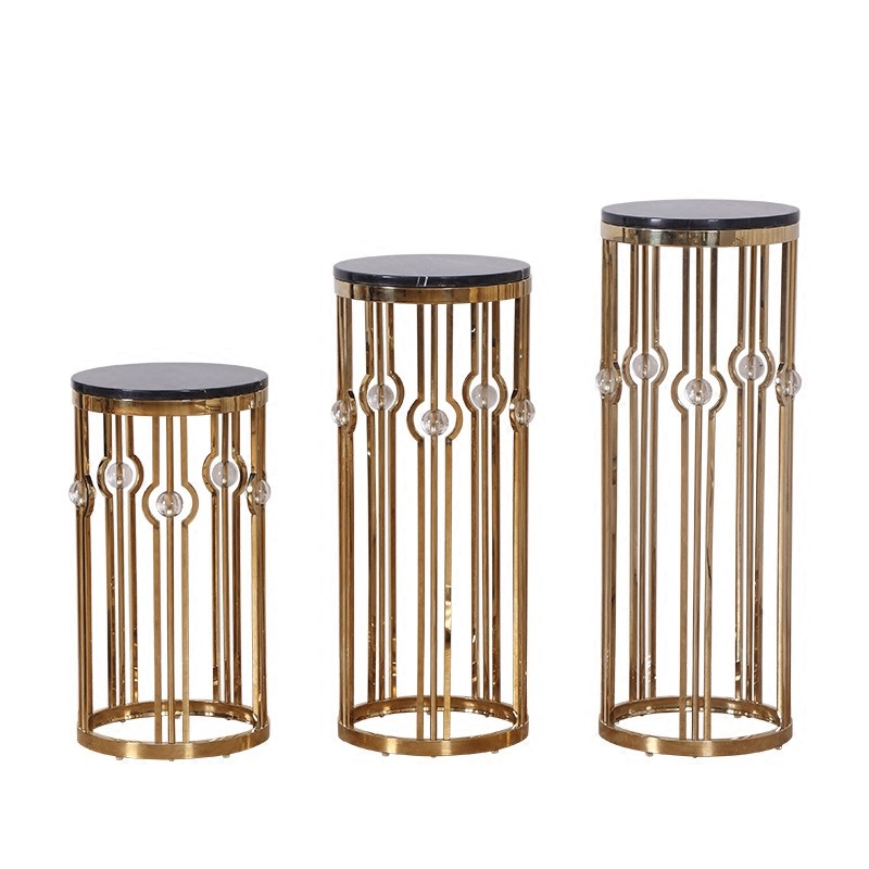 Heated Mental Gold Side Table Living Room Furniture