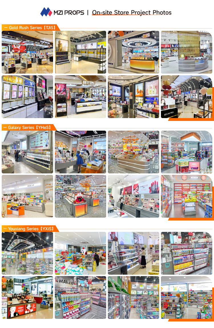 Retail Store Display Grey Wooden Sample Island For Space-Saving Store Rack And Premium Display Rack