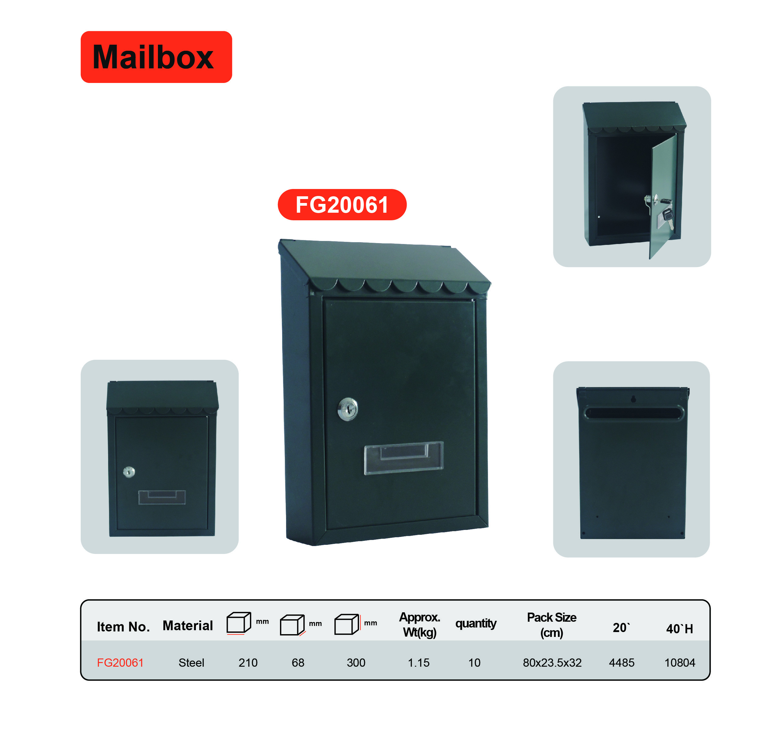Commercial Wall Mount Mailbox With Adequate Space Stable Performance