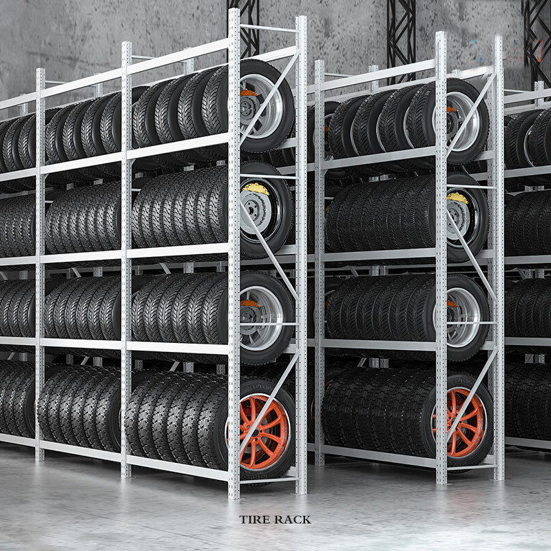 Heavy Duty Stacking Detachable Metal Tire Storage Rack Display Used Tire Racks