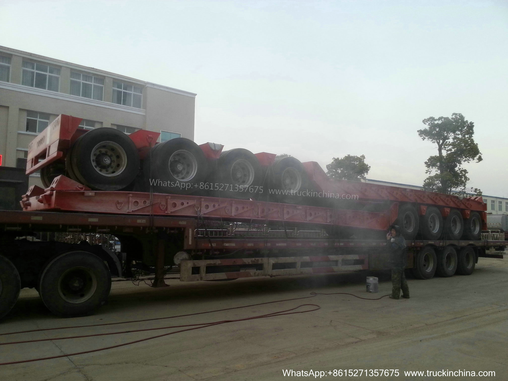 Gooseneck Lowbed Trailer Dolly for Heavy Duty Heavy Machine Lowbed Semi Trailer 80 ton 100Ton WhatsApp:8615271357675