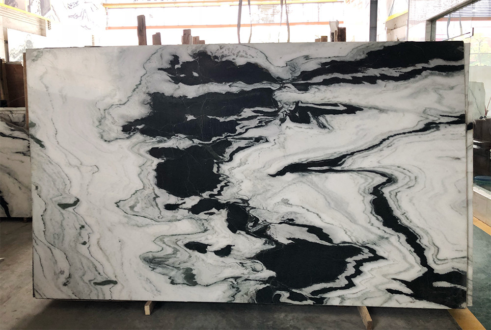 Honed Exotic Thick 3cm 30x120cm Panda White Marble Tile