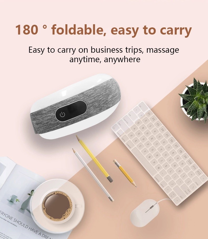 Hot Compress Intelligent Rechargeable Eye Massager Bluetooth 5V 1A With Music