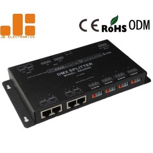 Four Channels Output DMX Signal Splitter With RJ45 / Screwless Terminal