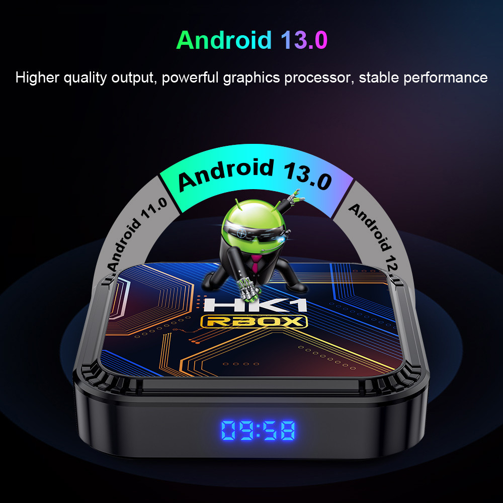 HK1 RBOX K8S RK3528 IPTV Android TV Box BT5.0 2.4G/5.8G Wifi Hk1 Box 4GB RAM