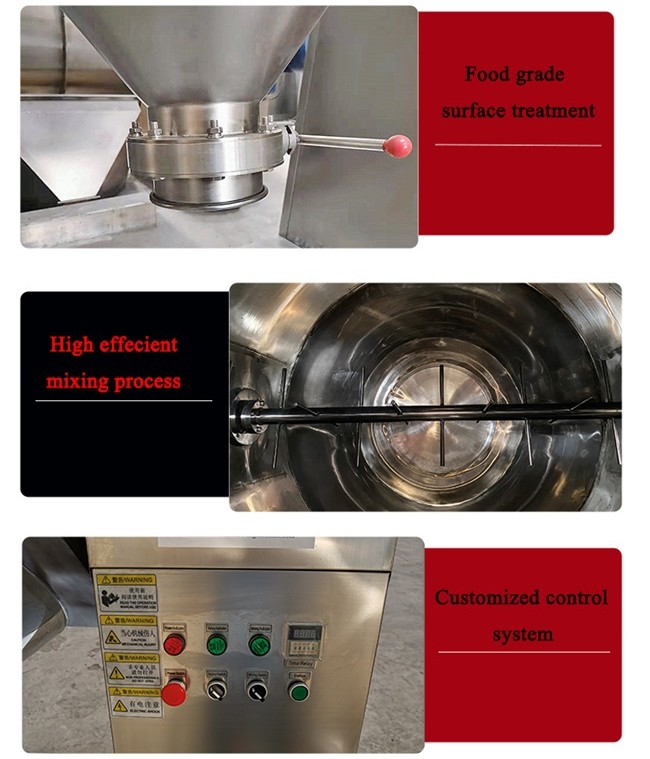 Double Cone Shape Rotating Powder Blending Machine High Speed