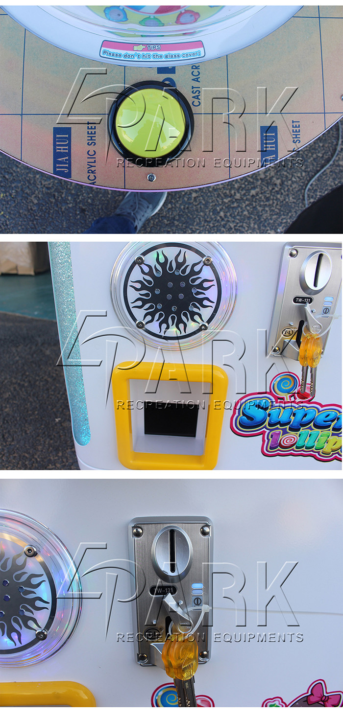 480W Crane Game Machine , Super Lollipop Prize Game Candy Machine