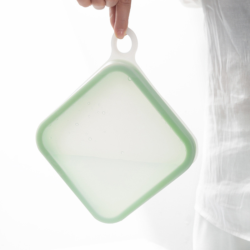 Microwave And Dishwasher Safe Silicone Sandwich Container For Lunch Boxes Reusable Silicone Storage Bag Lunch Containers
