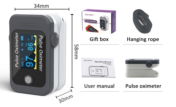 Fingertip Type Blood Oxygen Saturation Monitor OLED Display Quickly Test
