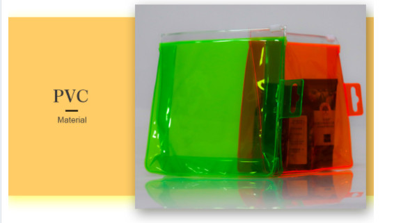 Custom Plastic EVA / PVC Hook Bag Candy Color For Makeup Set Packaging
