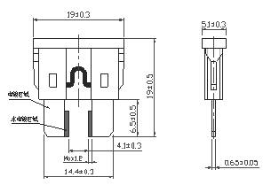 UL Certified DC32V 20A Automotive Blade Fuse Low Voltage Fuse made in China
