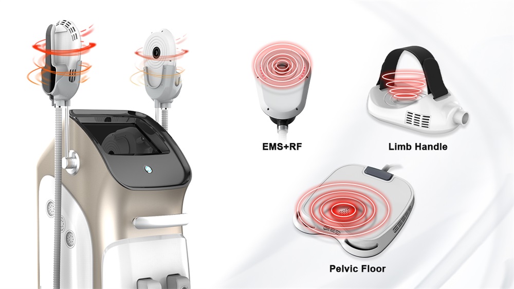 Vertical Ems 2 Handles Body Sculpting Muscle Building RF Slimming Machine