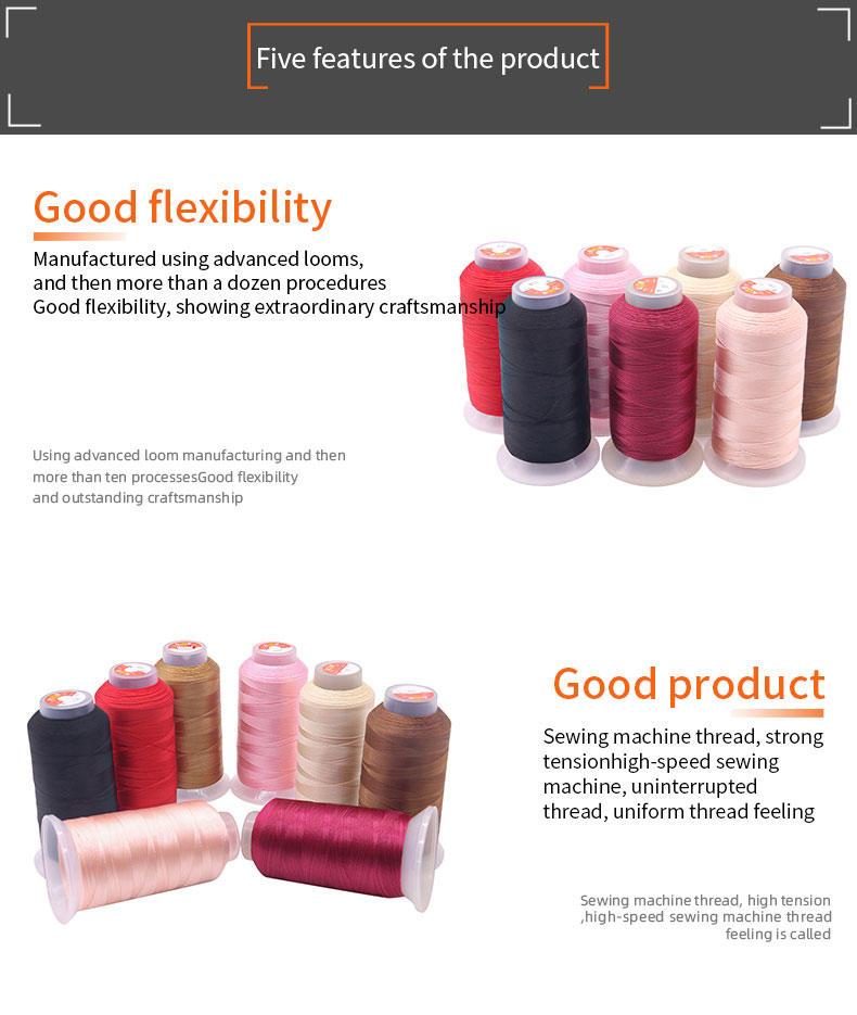 Tex 45 Tex 70 Tex 90 High Tenacity Polyester Sewing Thread for Hand Knitting and Sofa