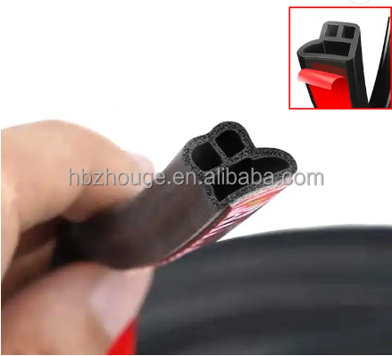 Rubber U Shape Trim-Lock Plastic Vinyl Edge Trim Molding with Steel Belt Insert Perfect