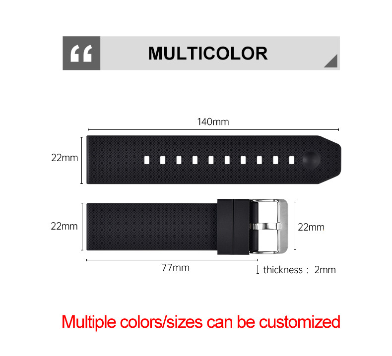 Quick Release 22mm Soft Silicone Watch Band Strap ODM Watch Strap