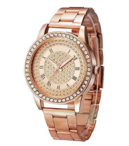Buy cheap Wholesale Alloy Strap Alloy Round Case Ladies Quartz Watches With a Lots Diamonds product
