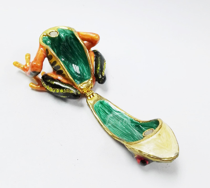 Bejeweled Big Belly Frog Jewelry Trinket Box Bejeweled Frog Jewelry Box Green Frog Trinket Box Decorative Frog Jewelry