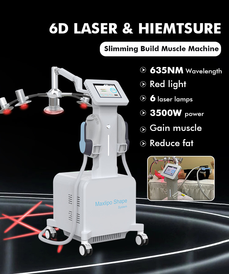 800W-3500W Fat Melting Device 6D laser Muscle Building Machine