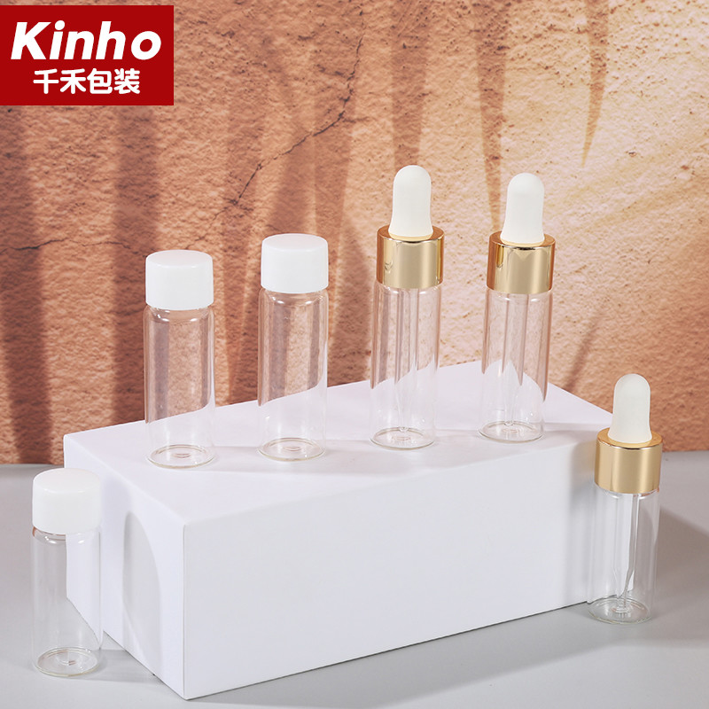 Aluminum Cap Mini Essential Oil Dropper Glass Bottle Travel Kit 3ml 4ml 5ml 7ml 8ml 10ml