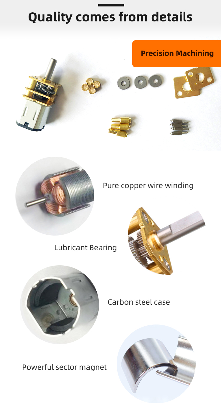 Micro Brushed Dc Electric Motor Electronic Lock Electric Curtain And Robot Motor