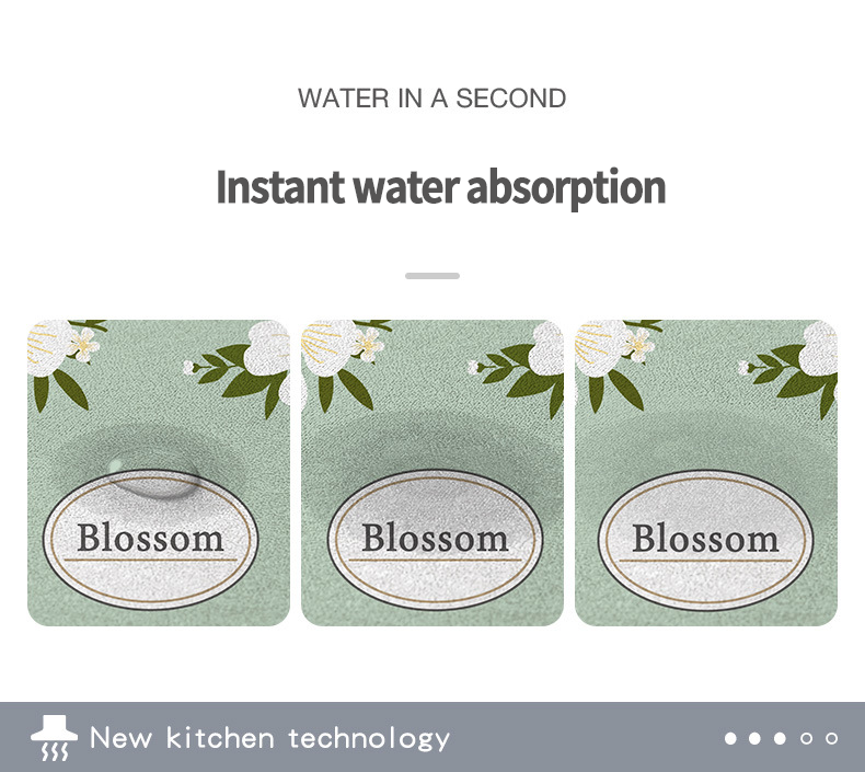 Customized Logo Acceptable Contemporary Design Style Kitchen Countertop Drain Pad