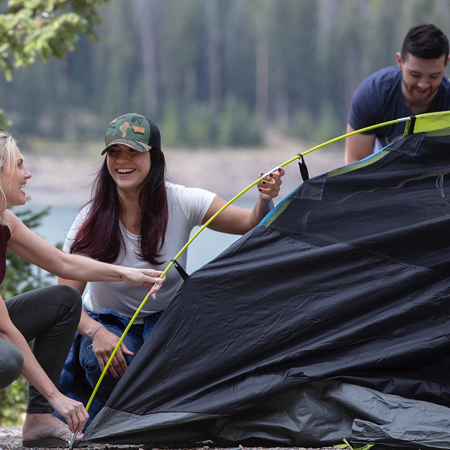 Coleman 4 Person Dark Room Sundome Tent For Fishing