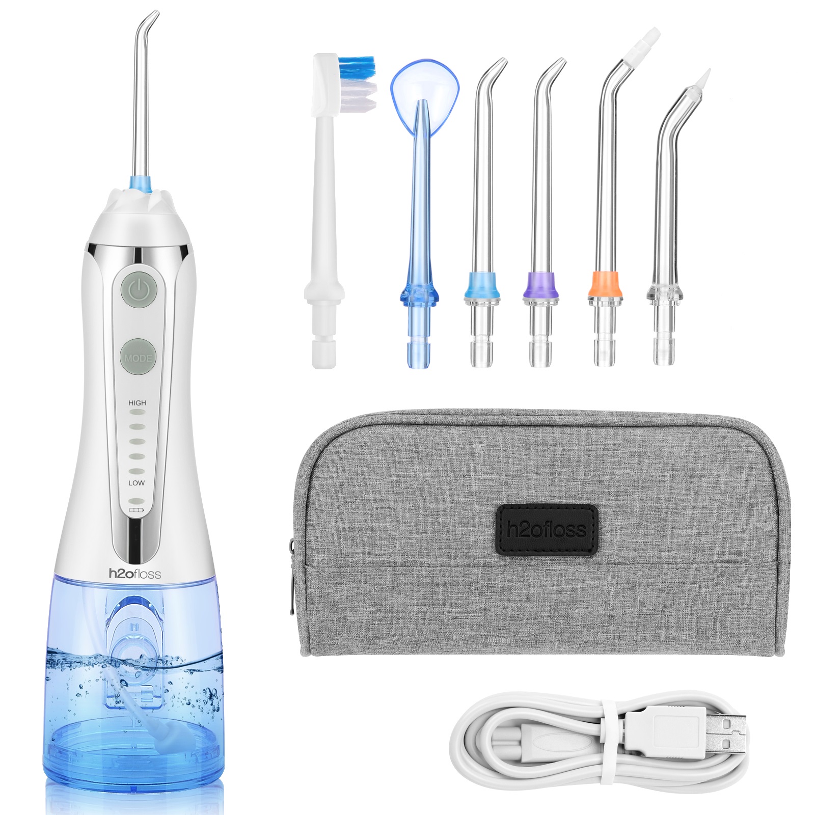 ABS Water Flosser Professional Cordless Dental Oral Irrigator 360 rotated