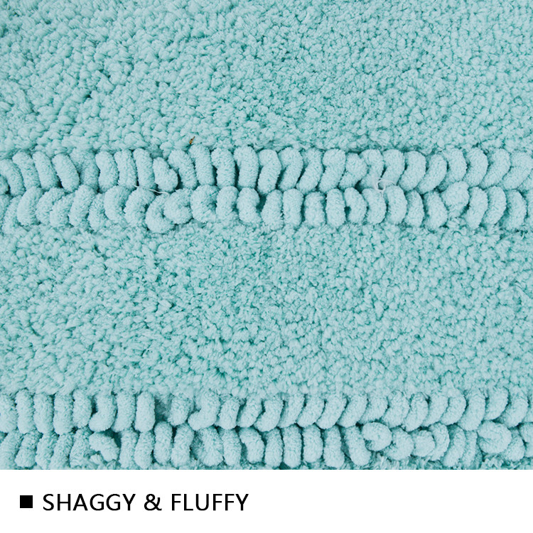 Super Soft Bath Mat Cyan Solid Color Bath Rugs For Home Decoration