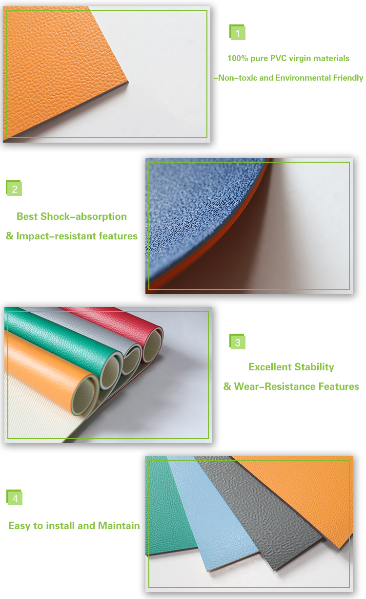 Green Relle PVC Roller Badminton Court Flooring for Enhanced Playing Experience