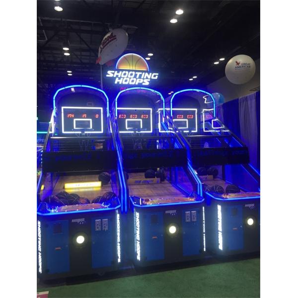 Coin Operated Street Basketball Arcade Machine For 3 Person English Version