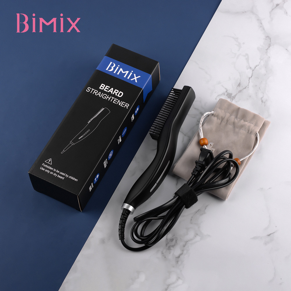 Black PTC Heating 4 Temperatures Ceramic Beard Brush