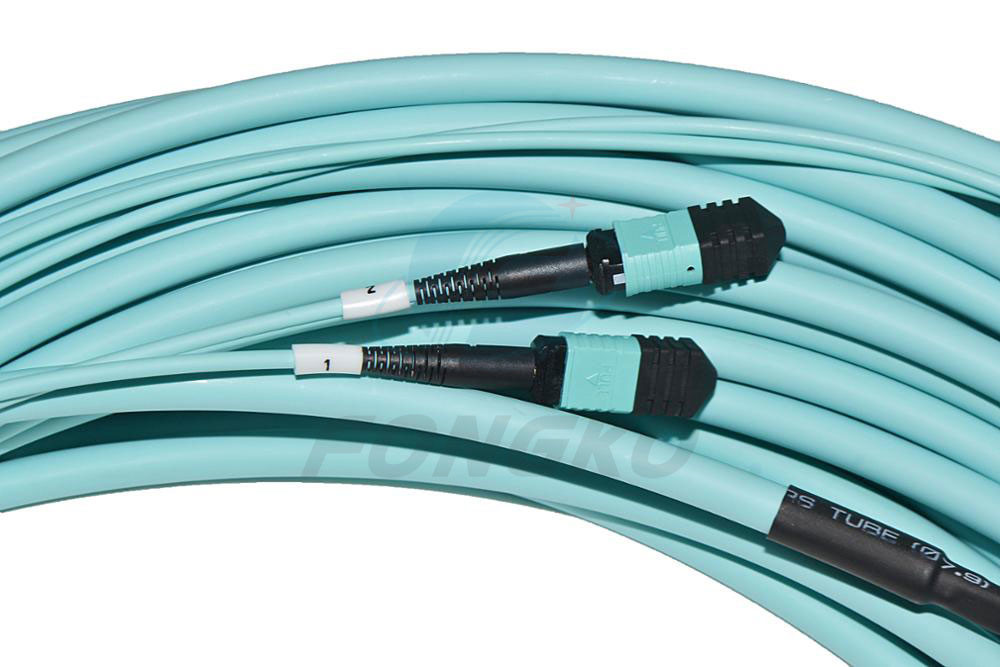 1 meter 24 Core OM3 Multimode Fiber Optical MPO Trunk Cable
