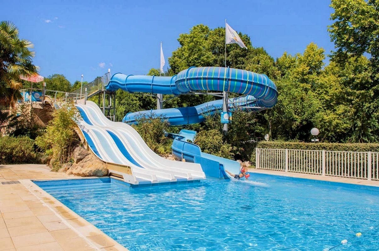 Commercial Water Park Amusement Equipment Fiberglass Slide 1 Person
